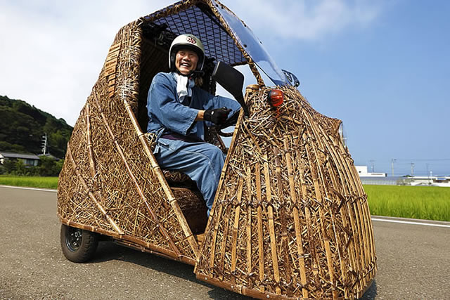 日本唯一の虎竹電気自動車「竹トラッカー」メキシコを走る