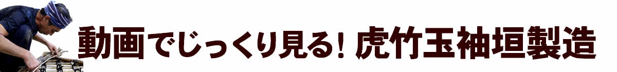 動画でじっくり見る虎竹玉袖垣製造