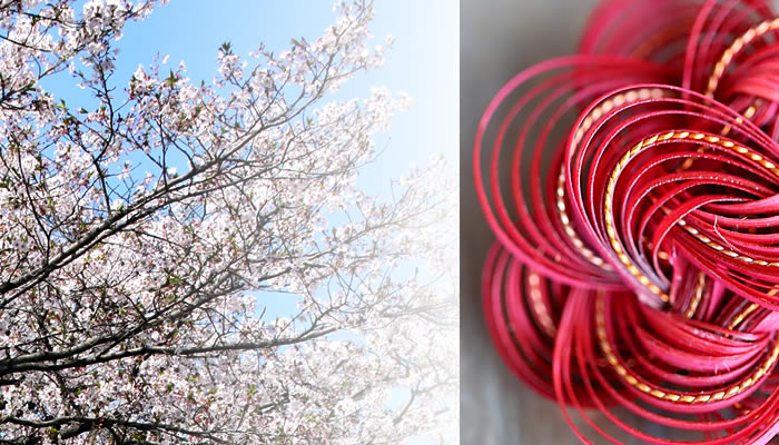 竹レトロブローチ（八重桜）