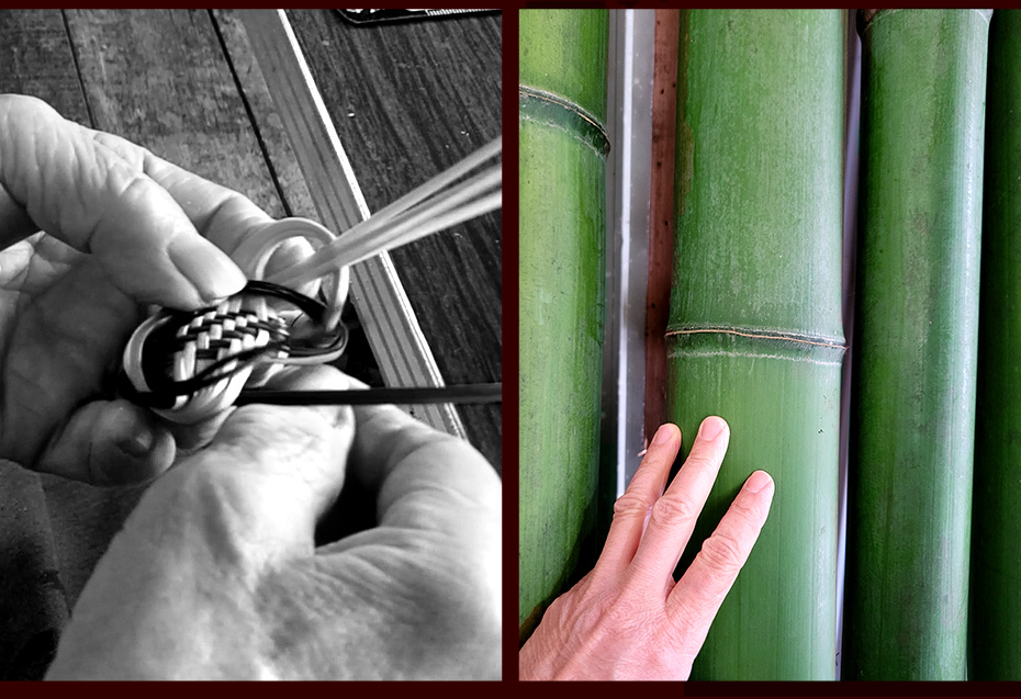 真竹と竹アクセサリー職人