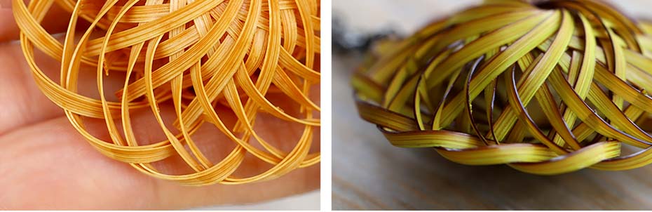 大輪の花竹ペンダントの細部