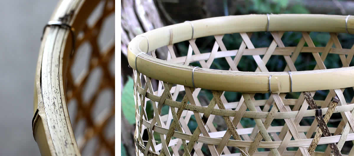 白虎竹製の玉入れ籠,縁部分